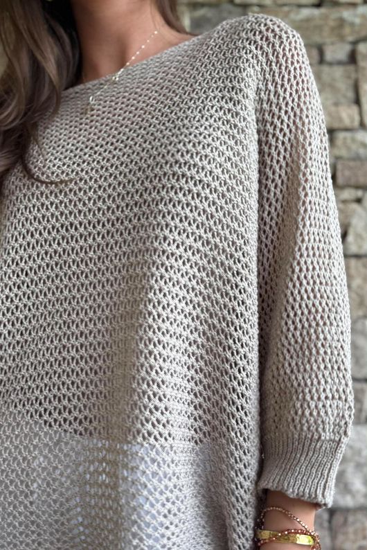 Conrad Grunge Loose Cotton Knit Mocha